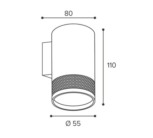 Накладной светильник Wolta Rete WSL-GU10/W12BG