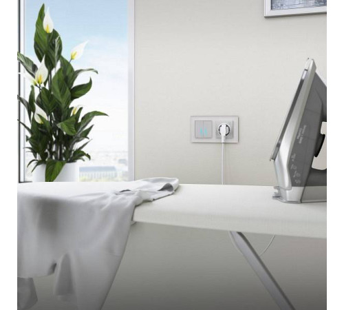 Выключатель сенсорый двухклавишный с подсветкой и функцией Wi-Fi, без рамки Werkel Серебряный W4520606