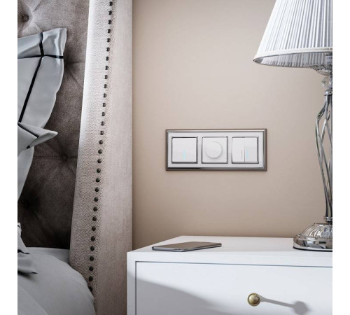 Выключатель проходной одноклавишный с подсветкой без рамки Werkel W111 4 W1112101