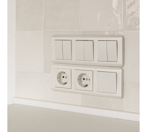 Выключатель проходной двухклавишный без рамки Werkel W112 3 W1122013