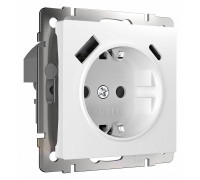 Розетка с заземлением и с шторками и USB, без рамки Werkel белый W1171701