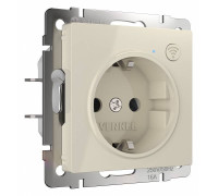 Розетка с заземлением и с шторками, без рамки с Wi-Fi Werkel слоновая кость W1171603