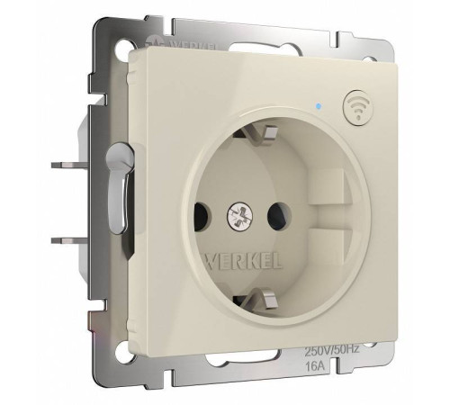 Розетка с заземлением и с шторками, без рамки с Wi-Fi Werkel слоновая кость W1171603