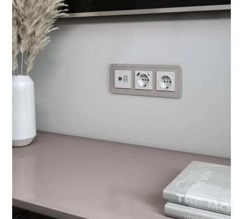 Рамка на 3 поста Werkel Elite (дымчатый, стекло) W0032417