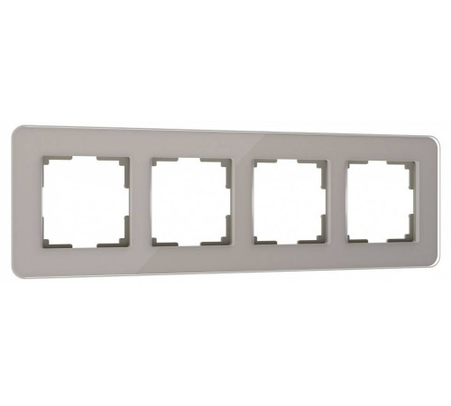Рамка на 4 поста Werkel Elite (дымчатый, стекло) W0042417