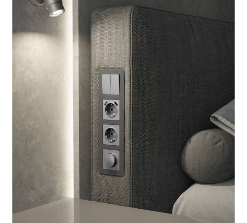 Рамка на 4 поста Werkel Acrylic графит a062132