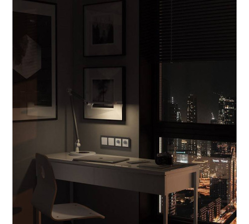 Рамка на 4 поста Werkel Acrylic графит a062132