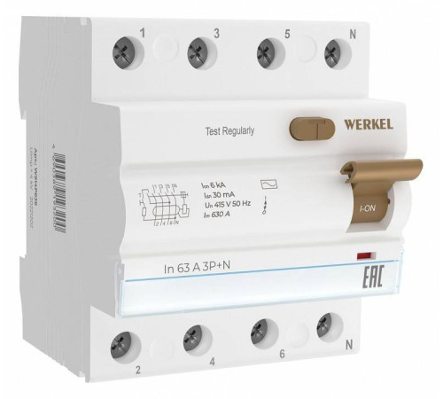 Устройство защитного отключения 3P Werkel Устройства защитного отключения W914P636