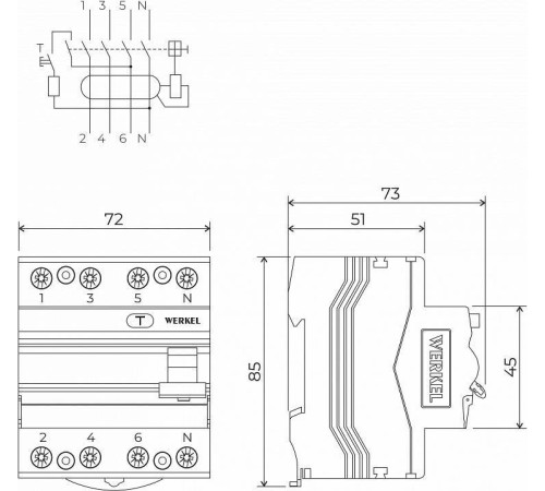 Устройство защитного отключения 3P Werkel Устройства защитного отключения W914P636