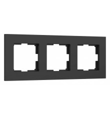 Рамка на 3 поста Werkel Slab черный матовый W0032908