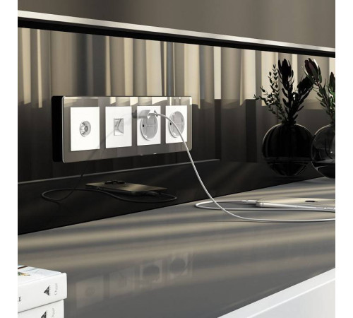 ТВ-розетка без рамки Werkel Белый акрил W1183041