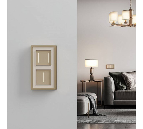 Выключатель сенсорый одноклавишный с подсветкой и функцией Wi-Fi, без рамки Werkel шампань W4513011