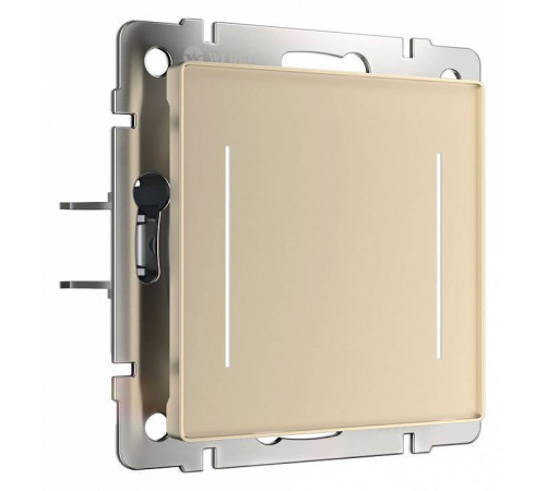 Выключатель сенсорый двухклавишный с подсветкой и функцией Wi-Fi, без рамки Werkel шампань W4523011