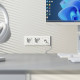 Розетка с заземлением и со шторкой и 2хUSB type A и C, без рамки Werkel белый матовый W1171761