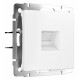 Розетка Ethernet RJ-45 и со шторками, без рамки Werkel белый матовый W5120001