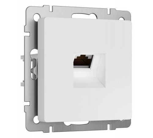 Розетка Ethernet RJ-45 и со шторками, без рамки Werkel белый матовый W5120001