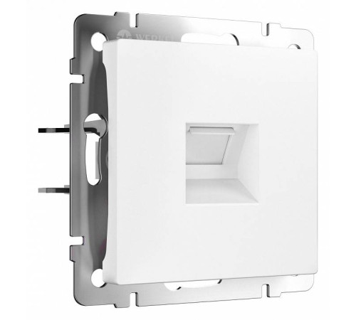Розетка Ethernet RJ-45 и со шторками, без рамки Werkel белый матовый W5120001