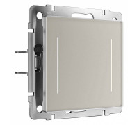 Выключатель двухклавишный с подсветкой без рамки Werkel дымчатый W4522014