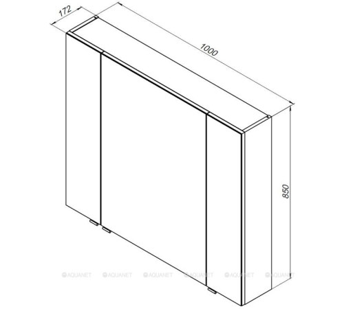 Зеркало Aquanet Алвита new 100 белый матовый 00277542