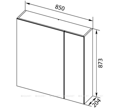 Зеркало Aquanet Нью-Йорк 85 шпон орех 00203954