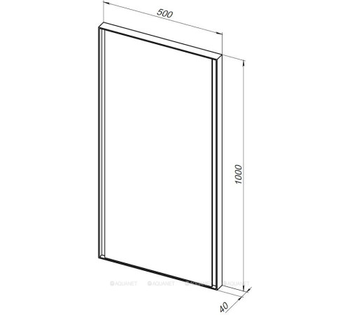 Зеркало Allen Brau INFINITY 500х1000 мм прямоугольное черное 1.21021.BL