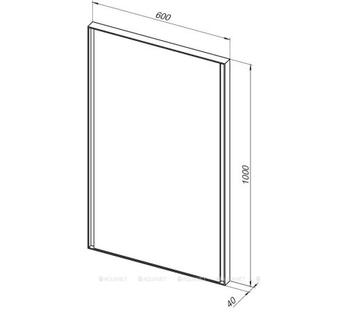 Зеркало Allen Brau INFINITY 600х1000 мм прямоугольное черное 1.21019.BL