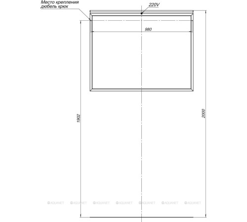 Зеркало Allen Brau Priority 100 см серебро браш 1.31017.02