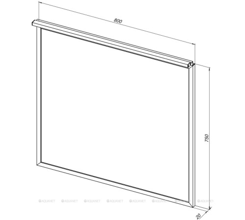 Зеркало Allen Brau Priority 80 см черный браш 1.31015.BB