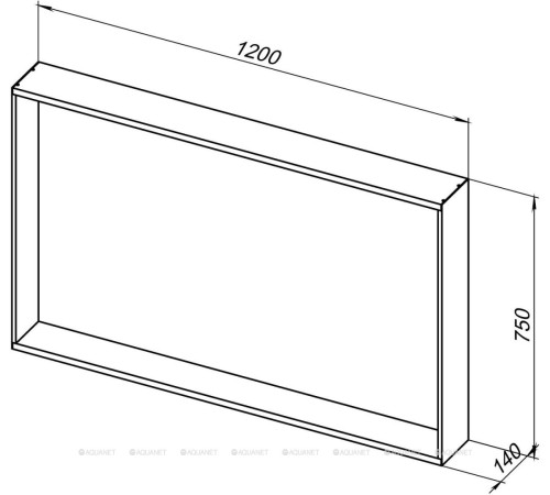 Зеркало Allen Brau Reality 120 см черный браш 1.32021.BB