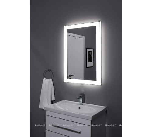 Зеркало Aquanet Алассио new 6085 с LED подсветкой и сенсором 600х850 мм 00249343