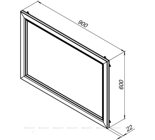 Зеркало Aquanet Амели 60x90 см белый матовый 00261991