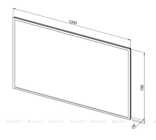 Зеркало Aquanet Optima 120х75 см LED 00288968