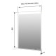 Зеркало Aquanet Палермо new 7085 с LED подсветкой и сенсорным выключателем 700х850 мм 00249351