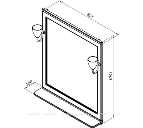 Зеркало Aquanet Валенса 85 new белый матовый 00239975
