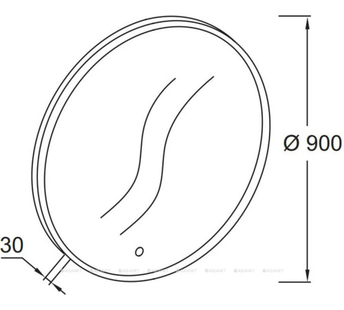 Зеркало Jacob Delafon Ola 90 см с LED-подсветкой EB1456-NF