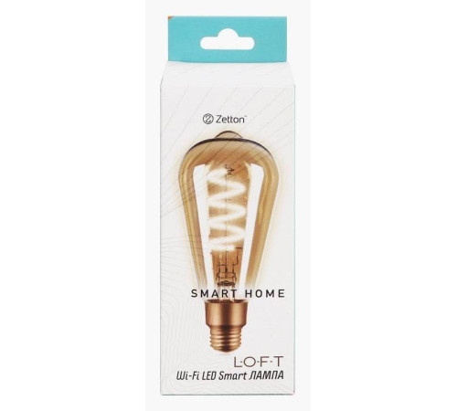 Умная светодиодная лампа Zetton Smart Wi-Fi Bulb E27 4 Вт 2700 K ZTSHLBLWWE271RU