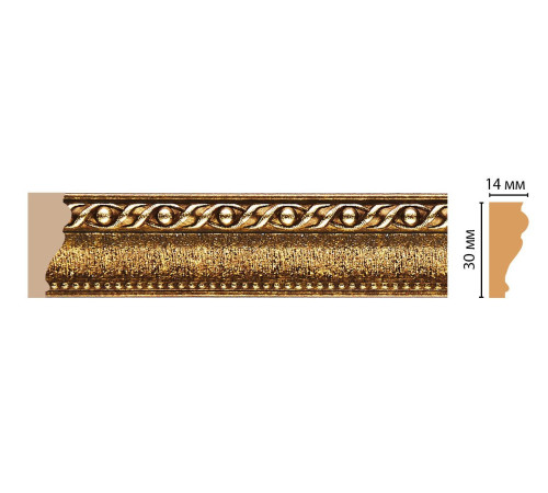 Молдинг DECOMASTER 125-43 30х14х2400 мм 125-43