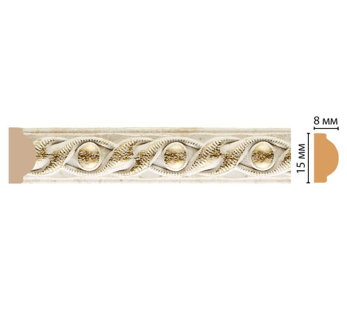 Молдинг DECOMASTER 130-41 15х8х2400 мм 130-41