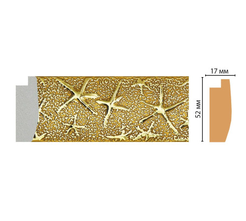 Багет из полистирола DECOMASTER FM17-2 52х17х2850 мм FM17-2