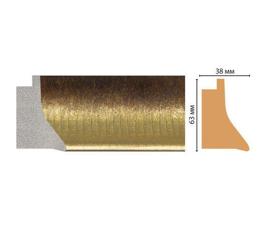 Багет из полистирола Decomaster FM21-1 63х38х2850 мм FM21-1