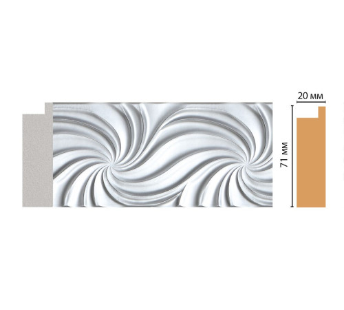 Багет из полистирола Decomaster FM25-1 71х20х2850 мм FM25-1