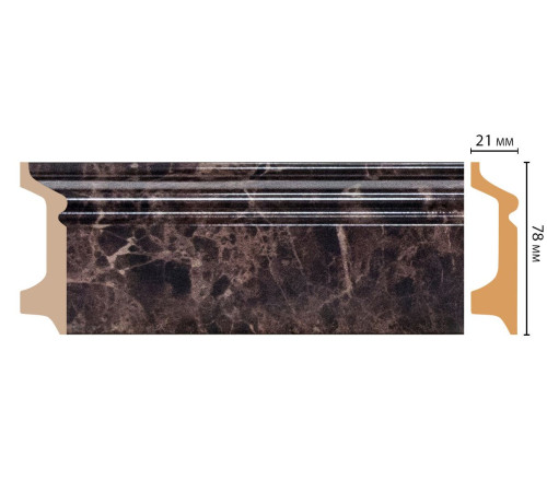 Плинтус напольный Decomaster D122-713 ДМ 78х21х2400 мм D122-713 ДМ