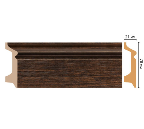 Плинтус напольный DECOMASTER из полистирола 78х21х2400 мм D122-966 ДМ