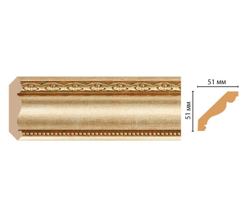 Плинтус потолочный DECOMASTER 50х50х2400 мм 155-933