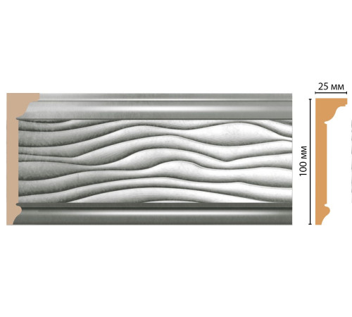 Плинтус потолочный Decomaster D218-375 100х25х2400 мм D218-375