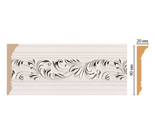 Плинтус потолочный DECOMASTER D226-60 90х20х2400 мм D226-60