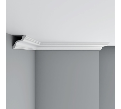 Плинтус потолочный гладкий Decomaster 70х70х2400 мм 96514
