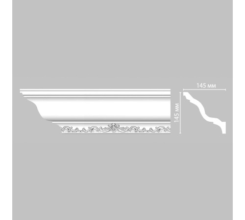 Плинтус потолочный с рисунком DECOMASTER 95697 145х145х2400 мм 95697