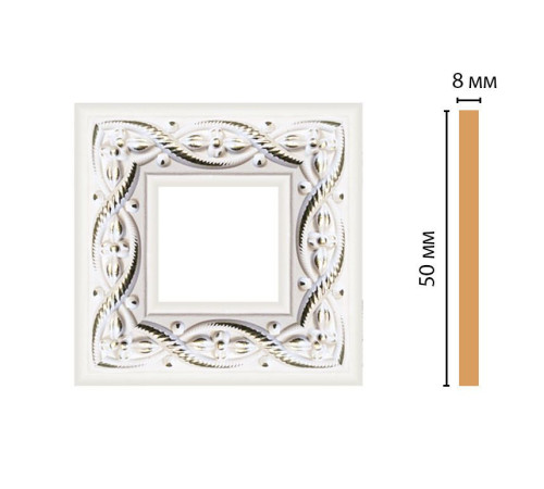 Вставка декоративная цветная Decomaster 50х50х8 мм 130-2-7D