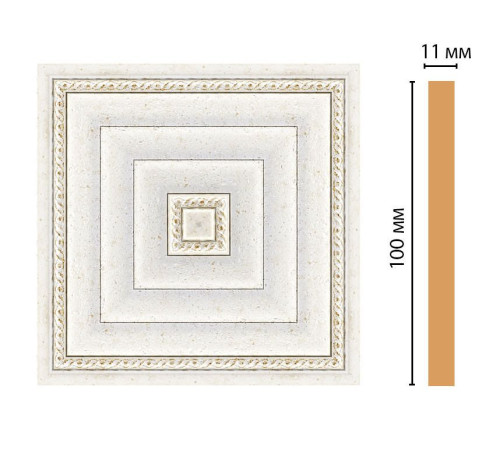 Вставка декоративная цветная DECOMASTER 100х100х11 мм полистирол 156-2-40